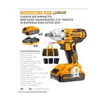 Chave De Impacto Ingco 1/2 Pol. A Bateria 20V CIWLI2004-9