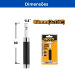 INGCO ADAPTADOR MAGNETICO PARA BITS 1/4POL COM GUIA RETRATIL
