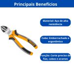 INGCO ALICATE DE CORTE DIAGONAL INDUSTRIAL 6" (HDCP28168)