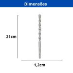 INGCO BROCA SDS PLUS 12MM X 210MM PARA ALVENARIA