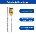 INGCO BROCA SDS PLUS 12MM X 210MM PARA ALVENARIA