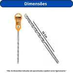 INGCO BROCA SDS PLUS 6MM X 160MM PARA ALVENARIA