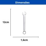 INGCO CHAVE COMBINADA 08MM EM ACO CR-V
