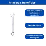 INGCO CHAVE COMBINADA 12MM EM ACO CR-V