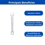INGCO CHAVE COMBINADA 16MM EM ACO CR-V