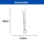 INGCO CHAVE COMBINADA 27MM EM ACO CR-V