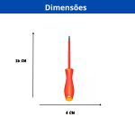INGCO CHAVE DE FENDA ISOLADA 1.000V VDECR-V 1/4POL X 6POL
