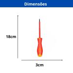INGCO CHAVE DE FENDA ISOLADA 1.000V VDECR-V 1/8POL X 3POL