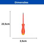 INGCO CHAVE DE FENDA ISOLADA 1.000V VDECR-V 3/16POL X 5POL