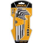INGCO JOGO DE CHAVE ALLEN COM 9 PEÇAS DE 1,5 A 10MM (HHK11091)