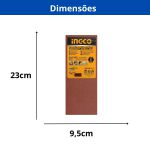 INGCO JOGO DE FOLHAS DE LIXA INGCO 90 X 231MM(P80 E P120)