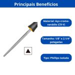 INGCO LIMA TRIANGULAR MURCA PICADO DUPLO 8POL(200MM) COM CABO EMBORRACHADO