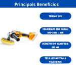 INGCO POLITRIZ ANGULAR A BATERIA 20V LINHA P20S (NÃO ACOMPANHA BATERIA)