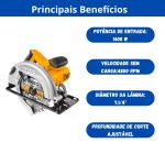 INGCO SERRA CIRCULAR DE 7.1/4 1400W 110V