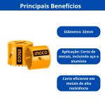 INGCO SERRA COPO BIMETAL PARA METAIS 32MM PASSO VARIAVEL