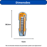 JOGO DE SOQUETES INGCO COM ENCAIXE 1/2" - 10 PECAS