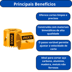 SERRA COPO BIMETAL PARA METAIS INGCO 64MM PASSO VARIÁVEL