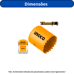 SERRA COPO BIMETAL PARA METAIS INGCO 76MM PASSO VARIÁVEL