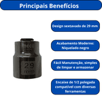 SOQUETE SEXTAVADO INGCO 1/2 POL 29MM