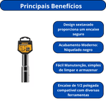 SOQUETE SEXTAVADO LONGO INGCO 1/2 POL 17MM