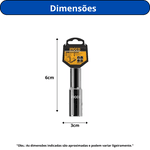 SOQUETE SEXTAVADO LONGO INGCO 1/2 POL 19MM