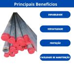 TUPER TUBO GALVANIZADO 2 1/2 (76,1MM) 3,35MM LEVE 5580 (BARRA)