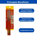 SUTA NIVEL ALUMINIO 1 BOLHA 35CM K15-S - STARRETT