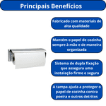 PORTA PAPEL COZINHA CROMADO STANDARD 002857 - JACKWAL