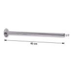 BRAÇO DE CHUVEIRO POLIDO 40CM (CANALETA MÓVEL)