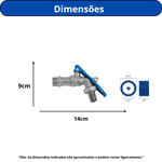 TORNEIRA DE ESFERA BLUKIT P/ JARDIM 3/4