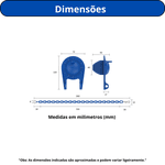 OBTURADOR UNIVERSAL BLUKIT MECANISMO DE SAÍDA PCAIXA ACOPLADA C/ CORRENTE