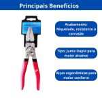 ALICATE JUNTA DUPLA CRV NIQUEL 8 20CM LOTUS REF-5140