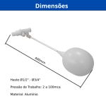 ASTRA BOIA 1/2 - 3/4 HASTE DE ALUMINIO