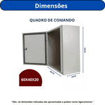 CAIXA DE MONTAGEM LUKBOX 600X400X200MM QUADRO COMANDO