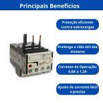 Rele Termico de Sobrecarga Weg RW27 de 0,8A a 1,2A para CWM