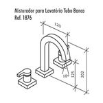 Misturador Para Lavatório De Banca Cromado Creato C-1876-CRE-CR - Fabrimar