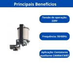 WEG BOBINA PARA CONTATOR AUXILIAR CAW04/CW07 220V (BCA-07V25)