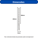 BROCA SDS PLUS-1 BOSCH 14 X 260MM PARA CONCRETO -2608680283