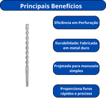 BROCA SDS PLUS-1 BOSCH 14 X 260MM PARA CONCRETO -2608680283
