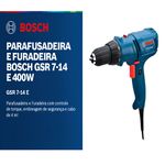 BOSCH PARAFUSADEIRA/FURADEIRA GSR 7-14E 127V (0601.447.0D0)