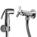 Ducha Higiênica Flexível Metálica Cromada Com Registro 1/4 Volta Tríade 1150 C-66 - Kimetais