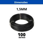 CABO FLEXIVEL 1,5MM - PRETO