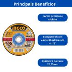 DISCO PARA CORTE DE METAL 115 MM (4-1/2POL)