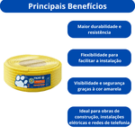 TIGRE TUBO CORRUGADO AMARELO 3/4 (25 MM - TIGREFLEX)