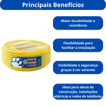 TIGRE TUBO CORRUGADO AMARELO 1 32MM(TIGREFLEX) - 25 METROS