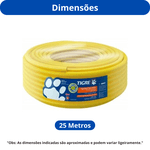 TIGRE TUBO CORRUGADO AMARELO 1 32MM(TIGREFLEX) - 25 METROS