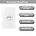 MG CONJ 1 TOMADA 2P+T 10A SLEEK 4X2 BRANCO (16004)