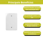Placa Margirius Renova 4x2 Cega Horizontal Branca