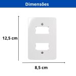 Placa Margirius Renova 4x2 2 Postos Horizontal Branca