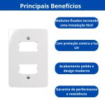 Placa Margirius Renova 4x2 2 Postos Horizontal Branca